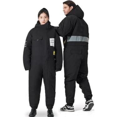 Imagem de Jaqueta De Motocicleta Inverno One Piece Motocicleta À Prova De Frio Terno à Prova De Vento Adultos Impermeável Oversuit Cross-country Equipamento Masculino E Feminino Terno De, BLACK, XXL