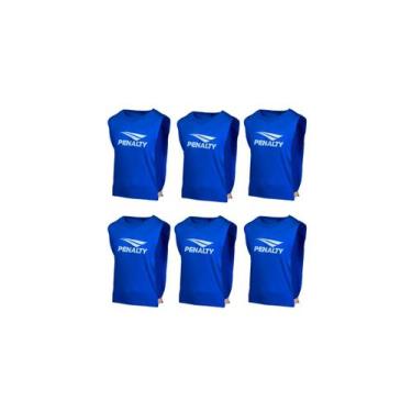 Imagem de Kit 06 Colete Penalty Futebol De Treino Esportivo, Azul royal