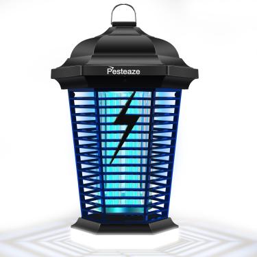 Imagem de Bug Zapper Outdoor com luz LED, 5600 V, matador de mosquitos plug-in, plugue de 3 pinos, exterminador de mosquitos, armadilhas para moscas, insetos voadores em ambientes internos e externos, plástico