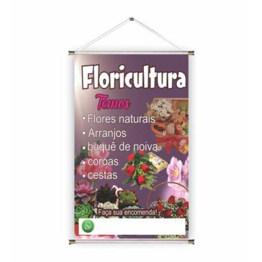 Imagem de Banner pronto Floricultura BA 209 medida 45x70 cm arte pronta