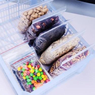 Imagem de 100 sacos transparentes ziplock para armazenamento de alimentos - 8 x 12 cm, 100 peças