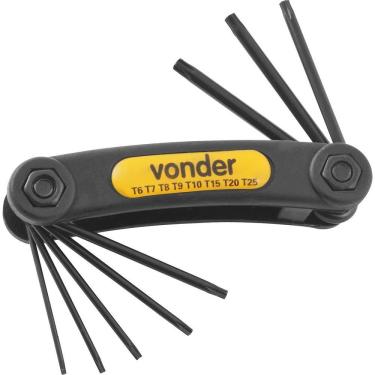 Imagem de Jogo Chave Torx T06-t25 Canivete Plástico Cromo Vanádio Com