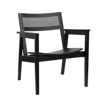 Imagem de Poltrona Gusty Com Encosto Telinha Assento Anatômico - Preto - Madeira