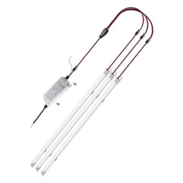 Imagem de jimwhen Kit de retrofit de LED de montagem magnética, 2 x 2 FT (1 driver e 3 tiras de LED), 27 W, 150 LM/W, 5000 K branco luz do dia, 0-10 V regulável, T8 T10 T10 T12 Kit de reposição Troffer de