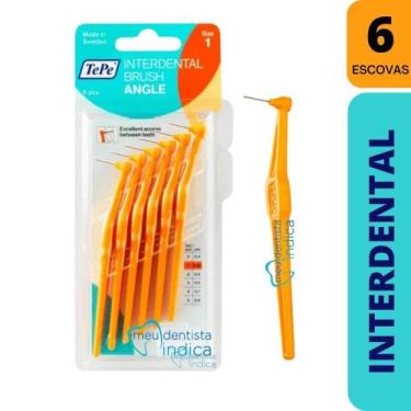 Imagem de Escova Interdental Macia  Tepe c/ Cabo Laranja Size 1  0.45mm  6 unida