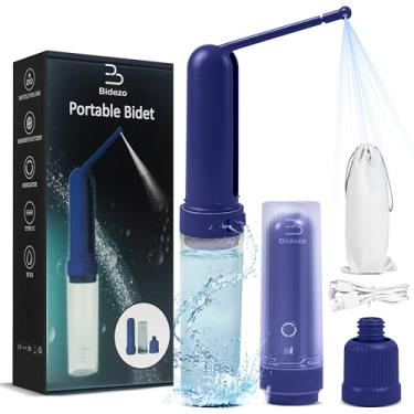 Imagem de BIDEZO Bidê portátil para viagem com garrafa de 180 ml e adaptador universal, bateria de 800 mAh para até 150 usos em carga total com cabo USB-C, IPX7 à prova de vazamento, 3 modos de pressão, bidê