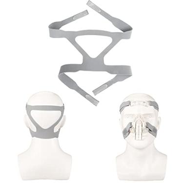 Imagem de CPAP Headgear máscara universal CPAP compatível com a faixa de cabeça de ventilador, suprimentos de substituição Dreamstation CPAP – Cinza (máscara não incluída)