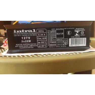 Imagem de Reator  Fluorescente PARTIDA RÁPIDA, AFP, 2x20W, 127V, Original INTRAL