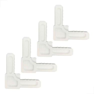 Imagem de Conjunto Canto Tela Mosqueteira Cx-003 Branco 20 Unidades - Fast Vidro