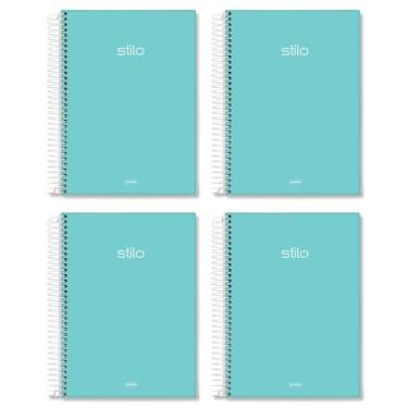 Imagem de Kit 4 Cadernos espiral Pequeno 80 folhas 140mm x 200mm Verde - jandaia