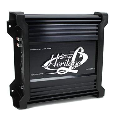 Imagem de Amplificador de áudio para carro Lanzar, 2 canais, 1.000 watts, 4 ohm, MOSFET, entrada RCA, aumento de graves, áudio móvel, amplificador para alto-falantes de carro, eletrônicos de carro, rede de crossover (HTG237)