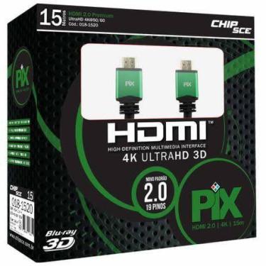 Imagem de Cabo hdmi plus - 2.0 4k hdr 19p 15m - com filtro 018-1520 - PIX