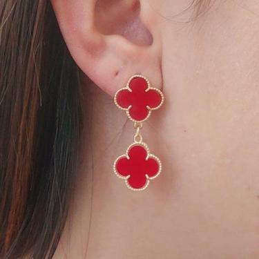 Imagem de Brinco De Trevo De Quatro Folhas Folheado A Ouro - FAMA FOLHEADOS