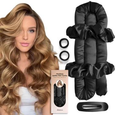 Imagem de Conjunto de modeladores de cabelo Jumbo Heatless BLINKEEN Satin Curls 