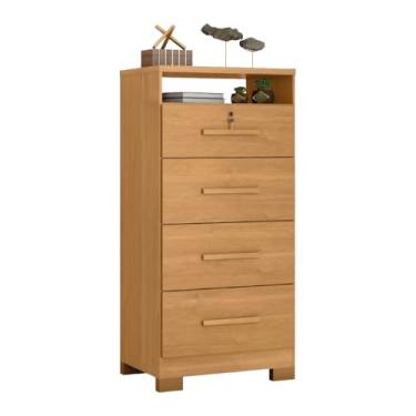 Imagem de Cômoda com Chave 4 Gavetas Primordial Max Zanzini (Cinamomo)