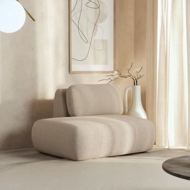 Imagem de Sofá Modular Sumiê 80cm Esquerdo Orla Cabecasa Madeiramadeira Areia