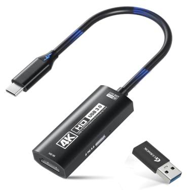 Imagem de Guermok Placa de captura de vídeo 4K USB3.0 com PD 100W, 4K@60FPS ou 2K @144FPS HDMI para USB-A/C cartão de captura para streaming, funciona com Pad, tablet, MacOS, Switch 2/1, laptop, PC, câmera, VR