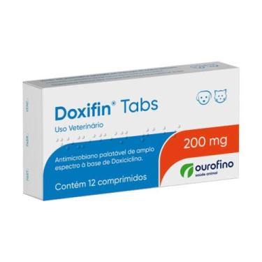 Imagem de Doxifin Ourofino Doxiciclina 12 Comprimidos 200mg - Ouro Fino