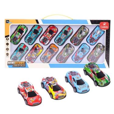 Imagem de Pack 12 Carrinhos Miniatura 1:50 Pull Back Cbs0640 - Castela - Castela