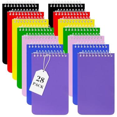 Imagem de XiQiDianr Cadernos pequenos, cadernos de bolso, 7 x 12 cm, blocos de notas em espiral, blocos de notas para escritório, casa, escola, papel pautado na faculdade, mini bloco de notas - 75 folhas por