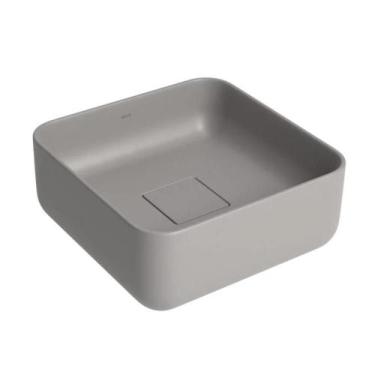 Imagem de Cuba Apoio Quadrada Slim Cinza Antracite 30 Cm - Deca - DECA LOUCAS