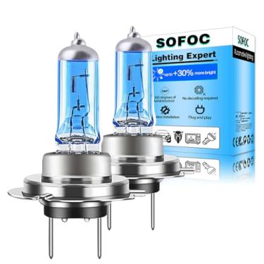 Imagem de Farol Automotivo Halógeno SOFOC H7 Para Lâmpada de Feixe Alto/Baixo 12V 100W Branco 2Pcs