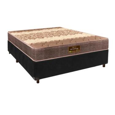 Imagem de Cama Box Preto Casal + Colchão D26 - Sankonfort