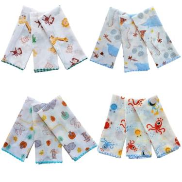 Imagem de Paninho Boca Pano Fralda Enxoval Maternidade 100% Algodão Confortavel Menina Menino (Kit 9 Menino Sortido)