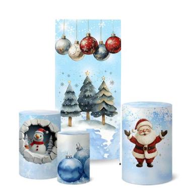 Imagem de Trio Capas Cilindro Painel Lateral Romano Natal - Fadrix, K5NAT0050