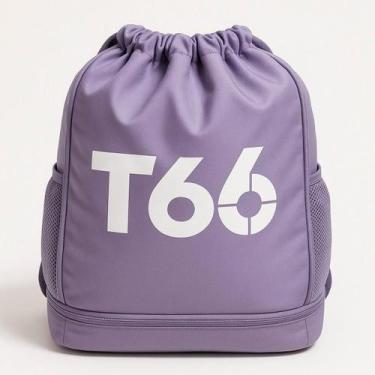 Imagem de Mochila Saco Esportiva Impermeável T66 Cordão e Compartimento Inferior
