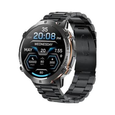 Imagem de Relógio Inteligente Militar Masculino Com Tela AMOLED HD De 1,73 Poleg