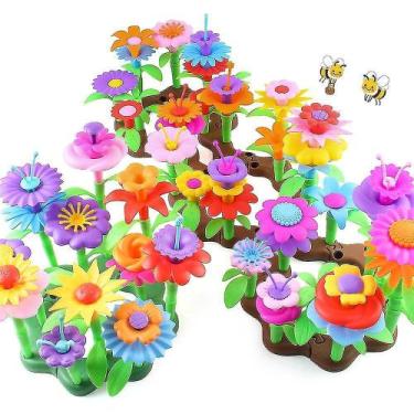 Imagem de Conjunto de brinquedos para construção de jardins de flores e brinqued
