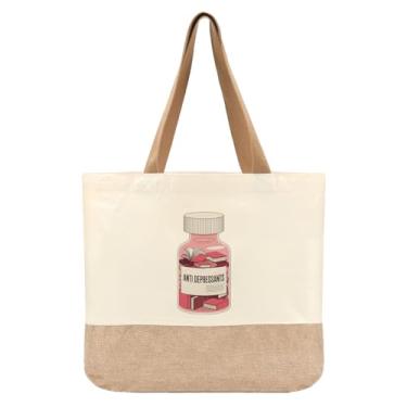 Imagem de Sacola para livros, presentes para amantes de livros, presentes para mulheres, leitoras, bibliotecárias, amigas, colega de trabalho, esposa, irmã, mãe, livros reutilizáveis em uma garrafa, sacola para