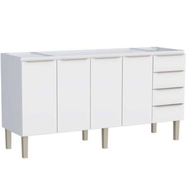 Imagem de Gabinete para Banheiro Aço Flora 1,92m Branco para Pia de 2,00m - P10317 - COZIMAX