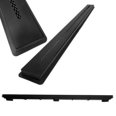 Imagem de Ralo Raso Ideal para Laje e Apartamento Ciclope Preto Fosco 70cm col P