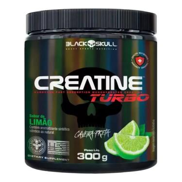 Imagem de Suplemento em Pó Creatine Turbo Sabor Limão 300g Black Skull