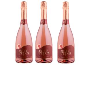 Imagem de Kit Espumante Saint Tropez Brut Rosé 750ml 3 unidades