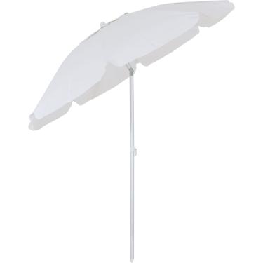 Imagem de Guarda-Sol Articulado 2,00m em Bagum e Alumínio Branco Bel