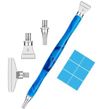 Imagem de Sttargxing Kit de canetas de pintura de diamante, 13 peças de pontas de aço inoxidável com 6 argilas, pontas para vários colocadores, acessórios de pintura de diamante 5D, substituição para artesanato