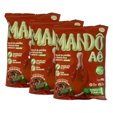 Imagem de Kit 3X: Biscoito de Polvilho Tomate e Tomilho Mandô Aê 40g