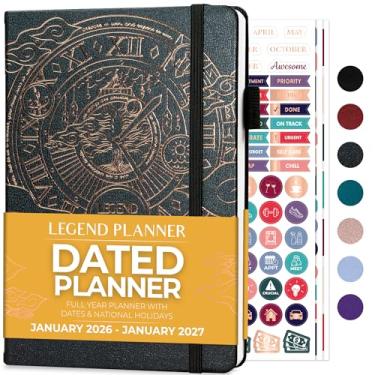 Imagem de Legend Planner Agenda semanal e mensal de janeiro de 2026 a janeiro de 2027 para atingir seus objetivos, aumentar a produtividade e viver mais feliz. Caderno organizador e diário de produtividade