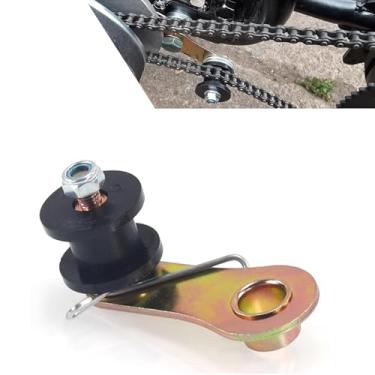 Imagem de Shakas Tensor de corrente, 110 CC 125 CC 140 CC tensor de rolo de corrente resistente com mola, guia de roda dentada portátil à prova de ferrugem, para a maioria das motocicletas, ATVs, minimotos