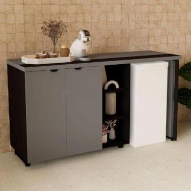 Imagem de Aparador Frigobar Embutir Direito Armário 2 Portas F5 Office - F5 Offi