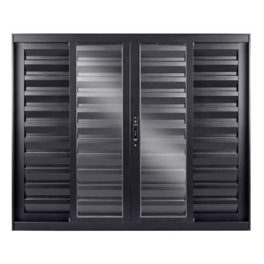 Imagem de Janela De Alumínio Veneziana De Correr 120x150x10cm 6 Folhas Vidro Liso Topsul Esquadrisul