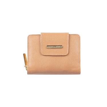 Imagem de Carteira feminina de couro liso Lolla 10x13cm