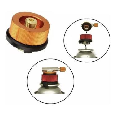 Imagem de Adaptador Para Refil botijão Gás Mini Fogareiro Camping - GETWELL