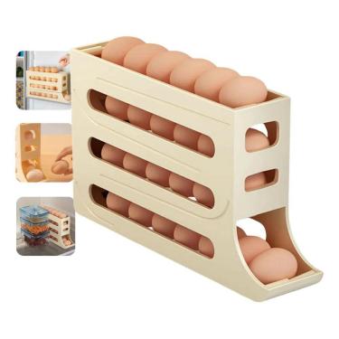 Imagem de 2X Porta Ovos Suporte 30 Ovos Organizador Geladeira De Plást