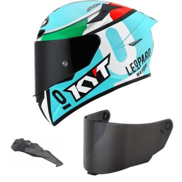 Imagem de Capacete KYT TT Course Dalla Porta Mais Viseira Fumê E Spoiler Fumê Cor:;Tamanho:62;Gênero:Masculino-Masculino