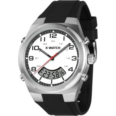 Imagem de Relógio X-Watch Masculino Ref: Xmspa035 B2px Anadigi Prateado