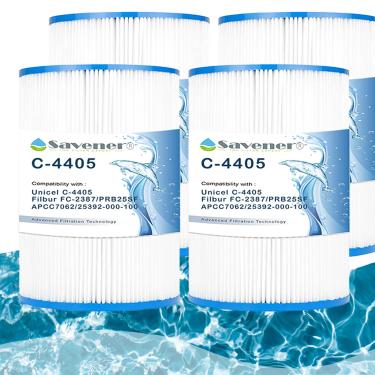 Imagem de Savener Filtro de spa C-4405 substitui Unicel C-4405, Filbur FC-2387, PRB25SF-PAIR, Marquis 20342, R172464, APCC7062, CMP 25392-000-100, 17-2464, 817-5010, Rainbow DSF 500 Filtro para banheira de
